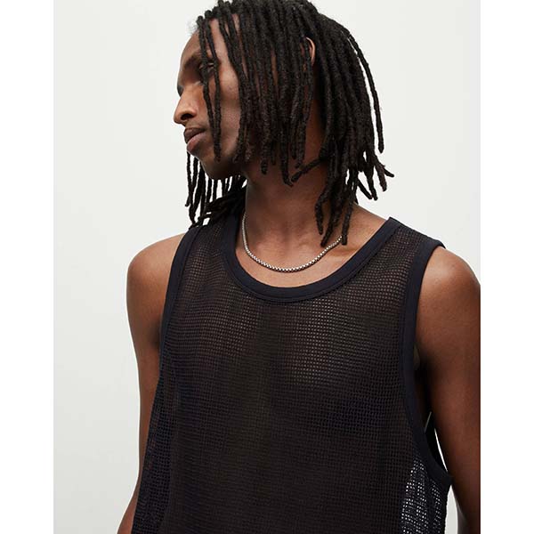 Allsaints Australia Mens Anderson Mesh Tank Top Black AU01-798